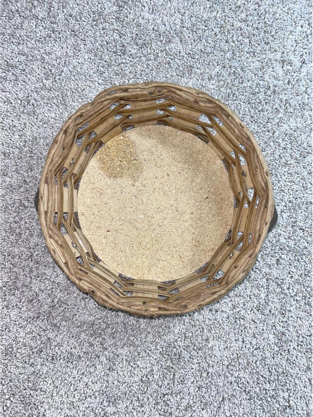 Round Woven Pyrex Basket with Cork Base